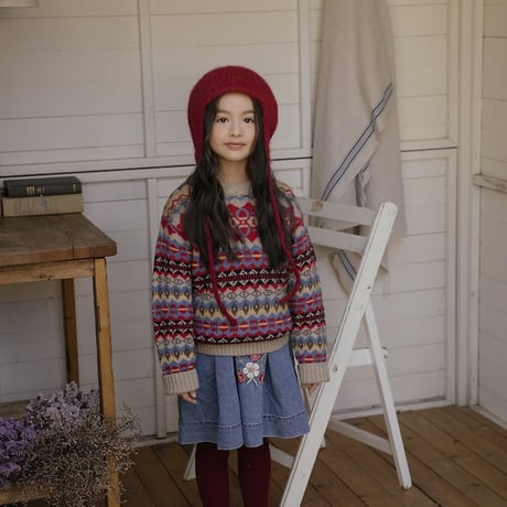 [予約] Blue May Pinafore Dress/ OREN by Hibyebebe