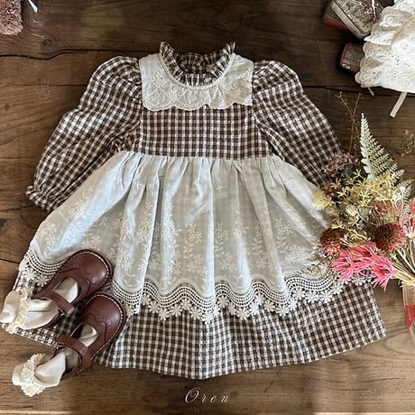 [予約] Cocobell Apron One-piece/ OREN by Hibyebebe