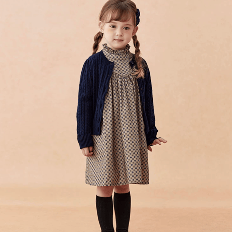 [予約] Petite Dot Ruffle Dress