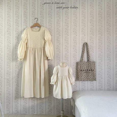 [予約] Rose Lace Dress (Adult)/ Monbebe