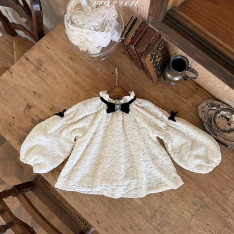 [予約] Lace blouse/ marron