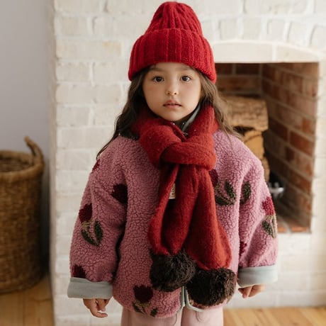[予約] Merci Pom-Pom muffler/ OREN by Hibyebebe