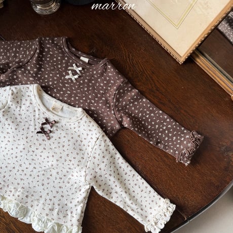 [予約] Frill T-shirt/ marron
