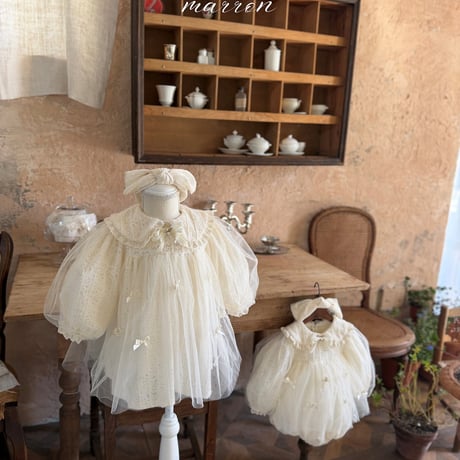 [予約] Anna Dress (brooch not included)/ marron