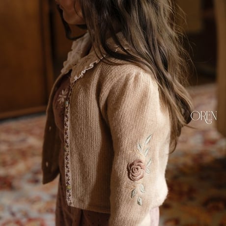 [予約] Gemma knit cardigan/ OREN by Hibyebebe