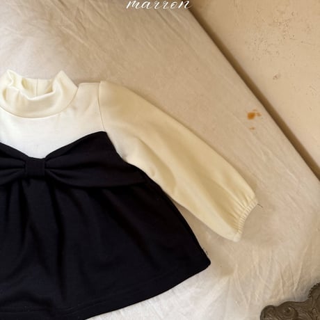 [予約] Ribbon T-shirt/ marron