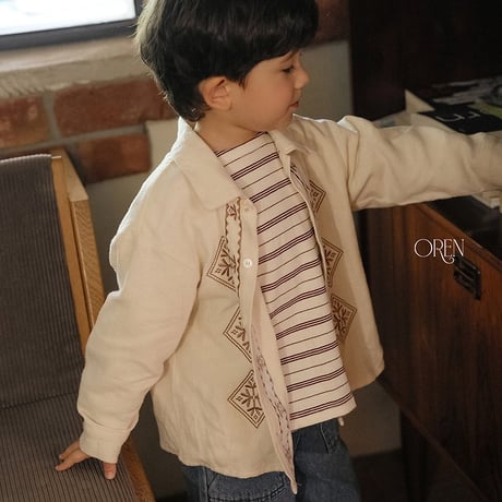 [予約] Edwin Embroidered Shirt/ OREN by Hibyebebe