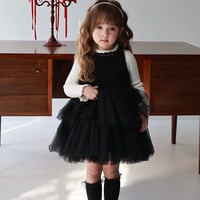 [予約] Onyx Tiered Tulle Dress