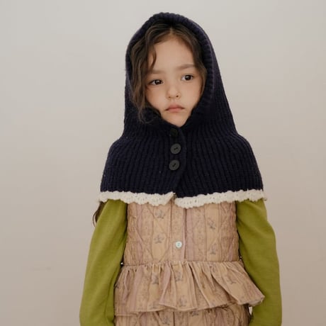 [予約] Colorblock Cape Balaclava/ OREN by Hibyebebe