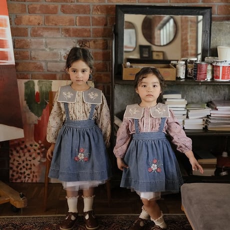 [予約] Blue May Jumper Skirt/ OREN by Hibyebebe