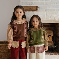 [予約] Bert Fleur Knit Vest/ OREN by Hibyebebe