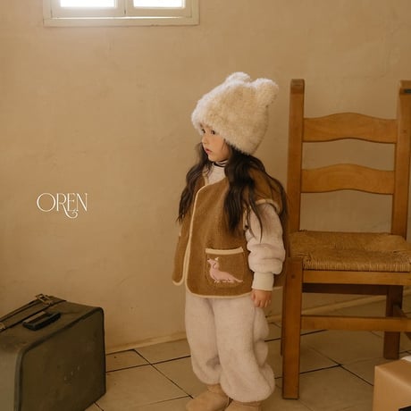 [予約]Cat Faux Fur Beanie/ OREN by Hibyebebe