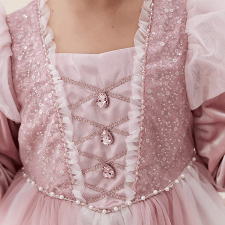 [予約] Pink Rosette Princess Dress (&Cape SET)