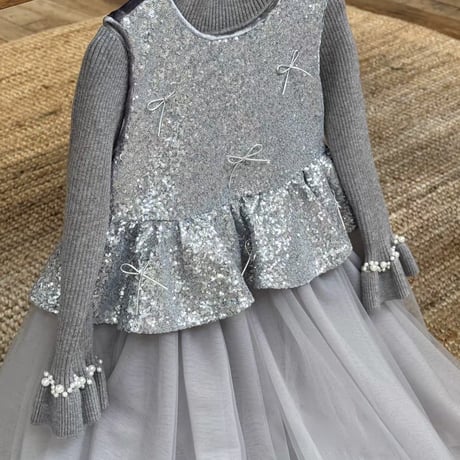 [予約] Starlight Peplum Tulle Dress & T-shirt