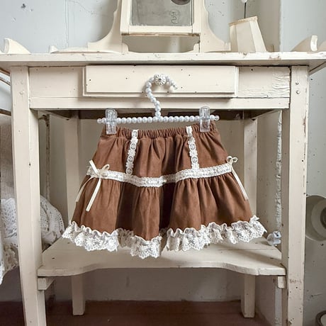 [予約] Suede skirt/ marron