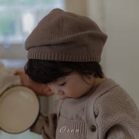 [予約] Blanc knit beret/ OREN by Hibyebebe
