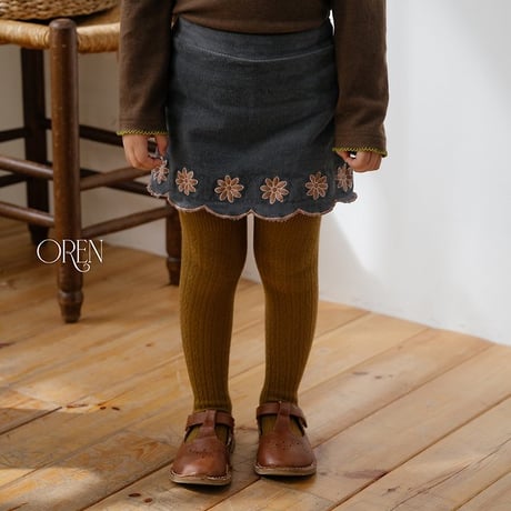 [予約] Marmont Cable Knit Tights/ OREN by Hibyebebe