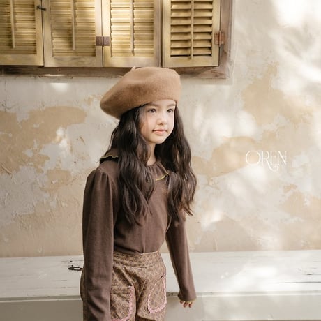[予約] Blooming Ruffle Picot T-Shirt/ OREN by Hibyebebe