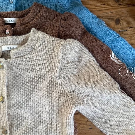 [予約] Gemma knit cardigan/ OREN by Hibyebebe