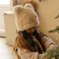 [予約]Cat Faux Fur Beanie/ OREN by Hibyebebe