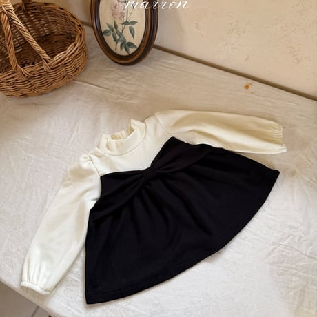 [予約] Ribbon T-shirt/ marron