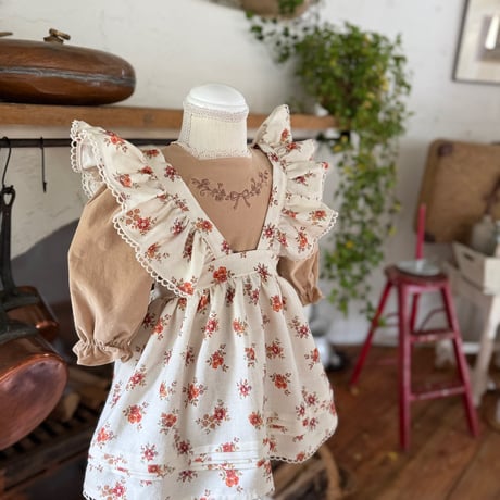 [予約] Flower Apron/ marron