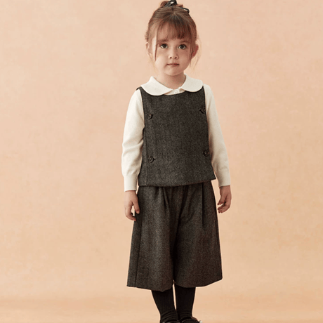 [予約] London Herringbone Vest & Culotte Set