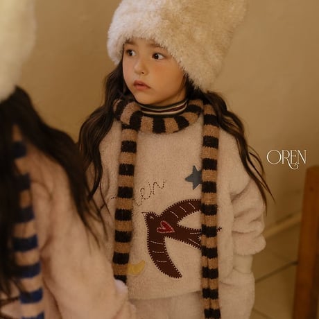 [予約] Ambre Striped muffler/ OREN by Hibyebebe