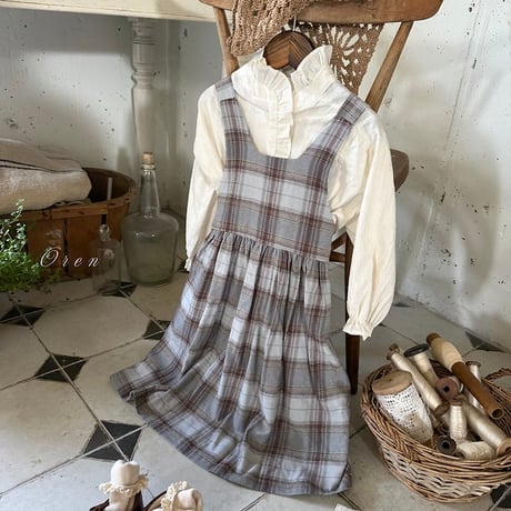 [予約] Leo Classic Check Dress/ OREN by Hibyebebe