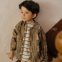 [予約] Oliver Patchwork Shirt/ OREN by Hibyebebe