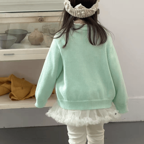 [予約] Macaron punching knit cardigan / aiai