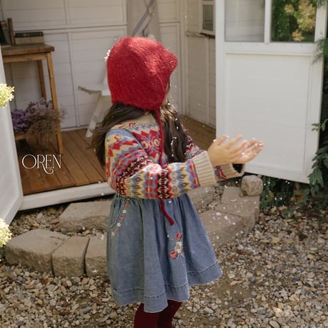 [予約] Blue May Pinafore Dress/ OREN by Hibyebebe