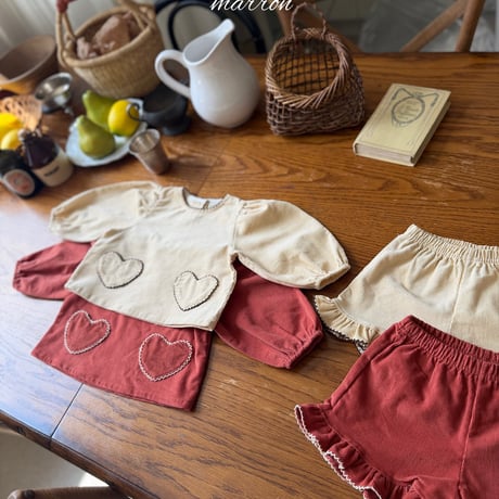 [予約] Heart Set/ marron