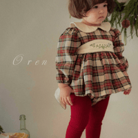 [予約] Noelia Check Suit (Bebe) / OREN by Hibyebebe