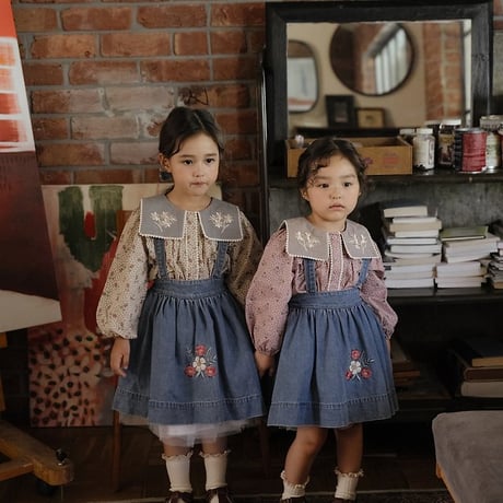 [予約] Blue May Jumper Skirt/ OREN by Hibyebebe