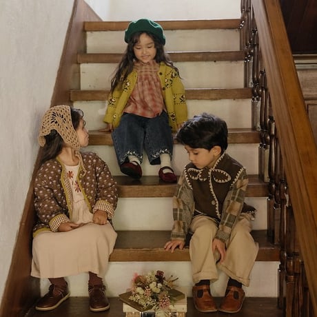 [予約] Belloti Flower Knit Cardigan (Two-Way Wear)/ OREN by Hibyebebe