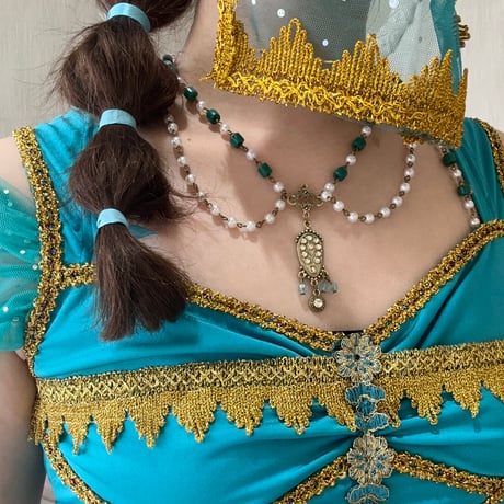 [予約] Turquoise Moon Pearl Necklace