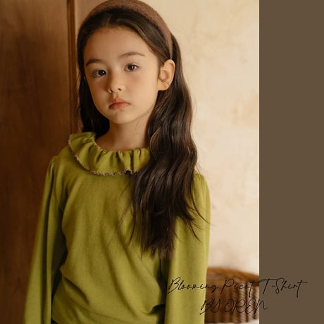 [予約] Blooming Ruffle Picot T-Shirt/ OREN by Hibyebebe