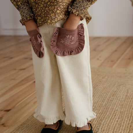 [予約] Naomi Ruffle Corduroy Pants/ OREN by Hibyebebe