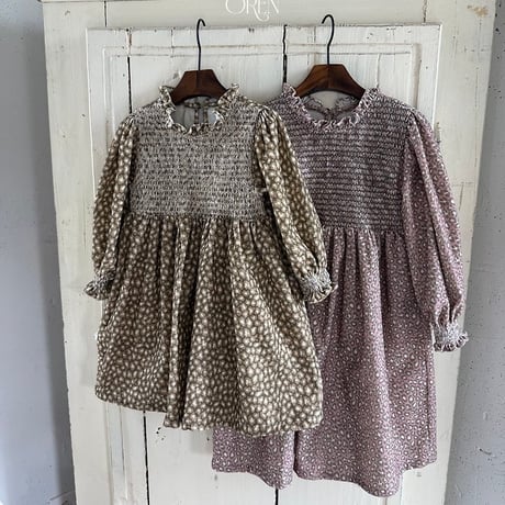 [予約] Margo Leopard Dress/ OREN by Hibyebebe