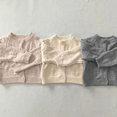 [予約] Flora punching knit cardigan/ aiai