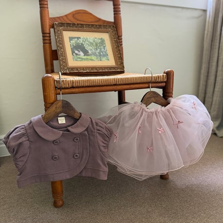 [予約] Ribbon skirt/ marron