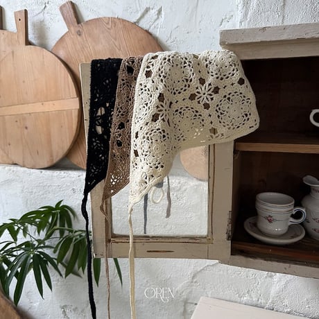 [予約] Maison Crochet Hood (Suitable for Adults)/ OREN by Hibyebebe