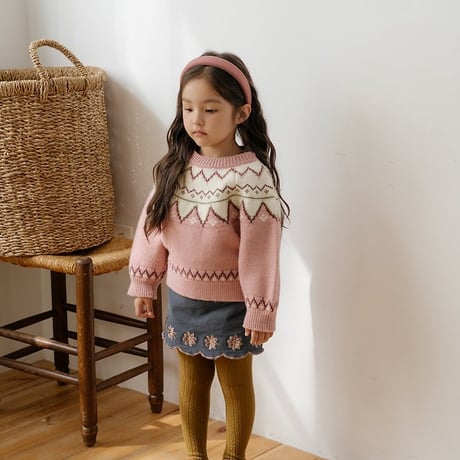 [予約] Marmont Cable Knit Tights/ OREN by Hibyebebe