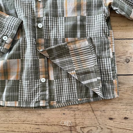 [予約] Oliver Patchwork Shirt/ OREN by Hibyebebe