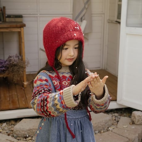 [予約] Blue May Pinafore Dress/ OREN by Hibyebebe