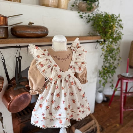 [予約] Flower Apron/ marron