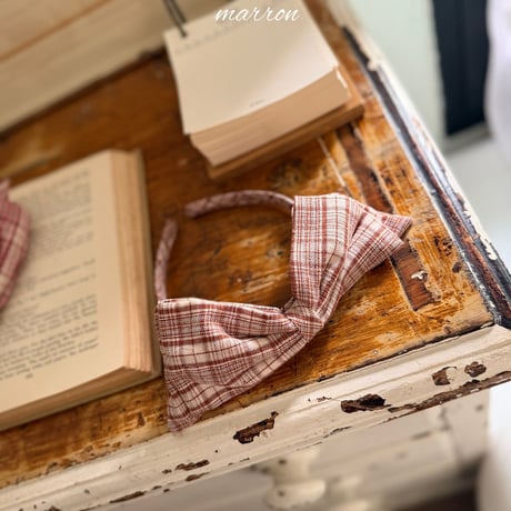 [予約] Chapel headband/ marron