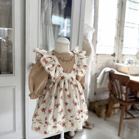 [予約] Flower Apron/ marron