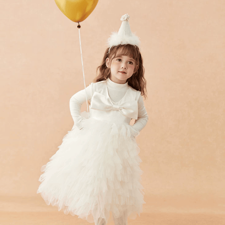 [予約] Milky Petal Bow Dress